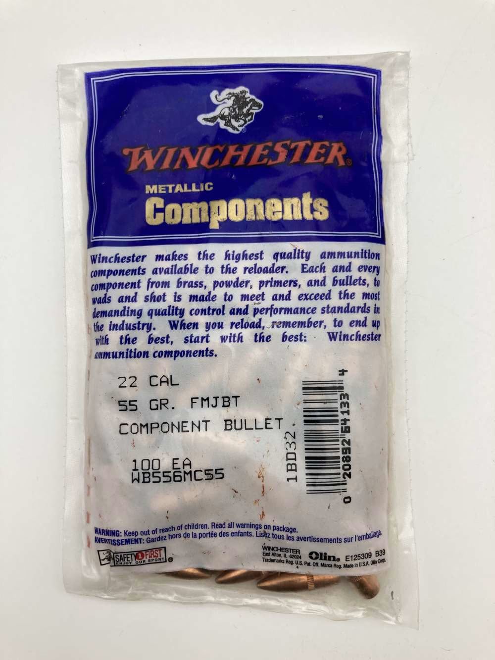 Winchester WB556MC55 .22 Cal .224 55 gr FMJ - New | Parts & Components — New listing photo