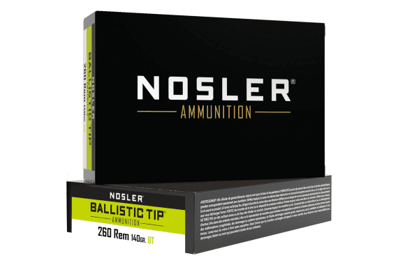 Nosler Ballistic Tip Rifle Ammunition 260 Rem. 140 Gr. Bt Sp 20 Rd. — New listing photo