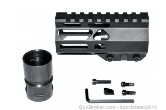 4.2" Pistol Length MLOK rail Super Slim Handguard Free Float for ar15 — New listing photo