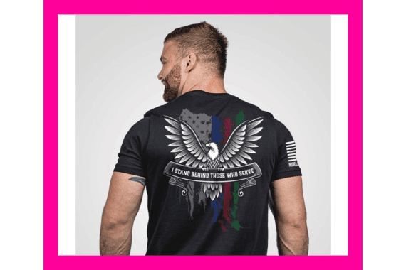 Nine Line I Stand Behind Those Who Serve Short Sleeve Shirt Black S — New listing photo