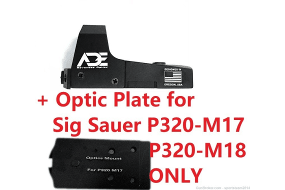 ADE GREEN Dot+Optic Mount Plate For Sig Sauer P320-M17,M18,X5 Legion Pistol — New listing photo