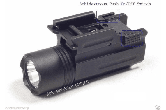 STROBE Quick Release Tactical 200 Lumen Led Cree Powered Pistol Flashlight Light — Used listing photo
