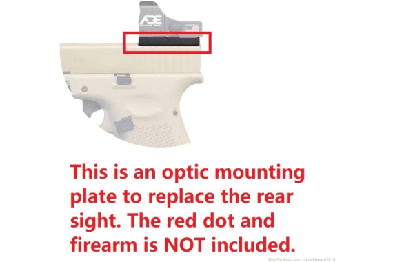 Optic Mount Plate for Glock 17,19,20,30,43 FIT Trijicon RMR,Holosun Red Dot — New listing photo