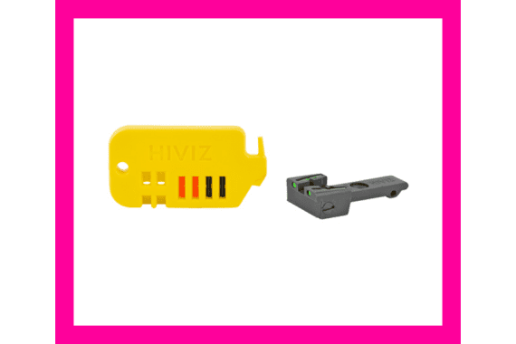 Hiviz Adj Rear Sight Rug Rvlvr Gr/rd — New listing photo