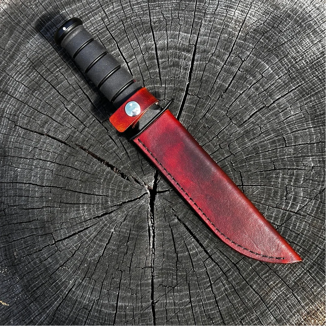 Ka-Bar USMC Fighting Knife 7" Leather Sheath — New listing photo