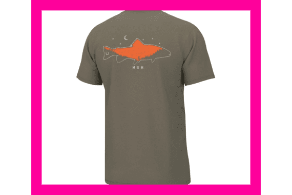 Huk Moon Trout Short Sleeve Shirt Overland Trek M — New listing photo