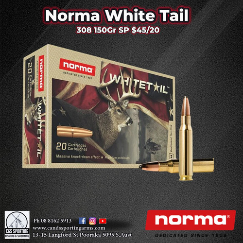 Norma Whitetail .308 Win 150gr JSP 20 Rounds — New listing photo