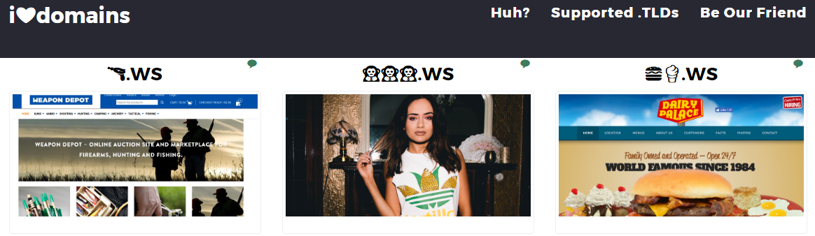 godaddy emoji domain
