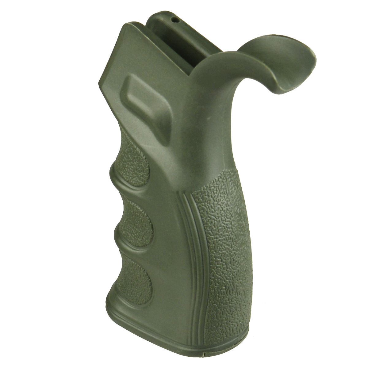 OD Green Ergonomic Pistol Rear Grip w/Finger Grooves Storage ODG