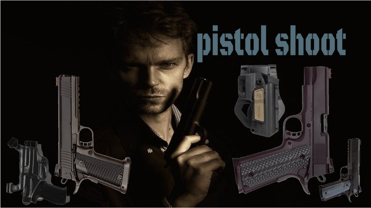 shoot with pistol