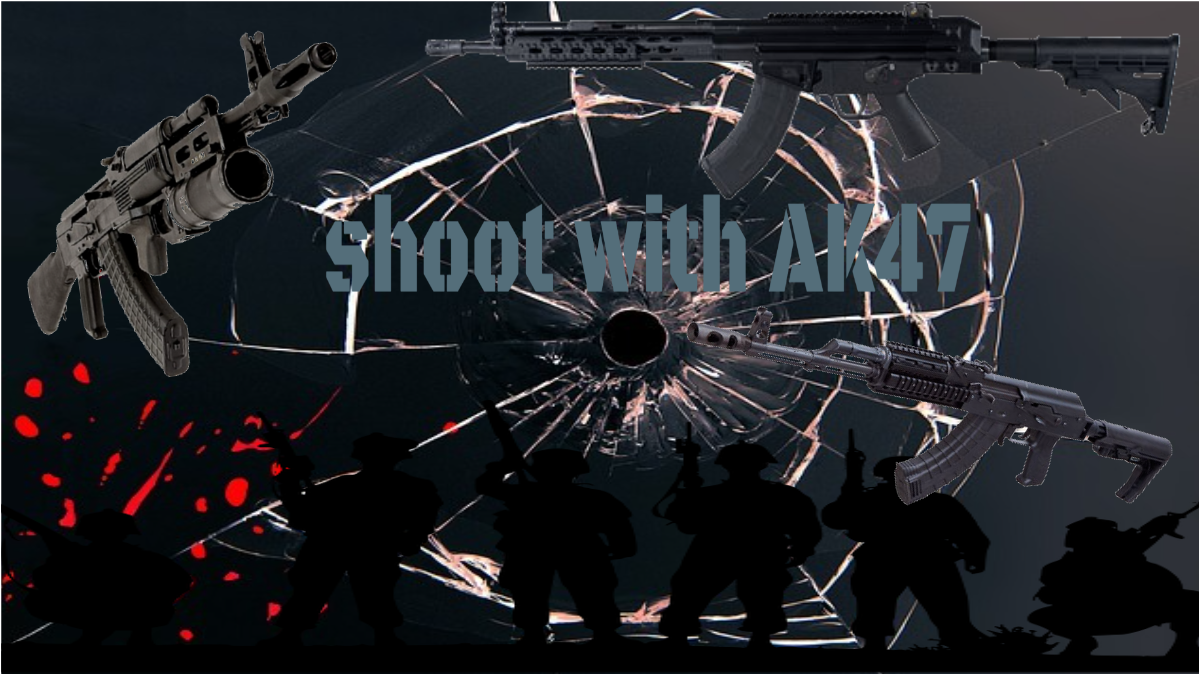 shoot with AK47
