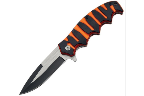 1st Production- Folding Pocket Knife Linerlock Orange and Black A/O CN300299OR