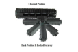 5 Position Folding Foldable Foregrip Fits Picatinny/Weaver Rail black Fore Grip
