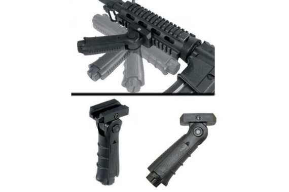 5 Position Folding Foldable Foregrip Fits Picatinny/Weaver Rail black Fore Grip