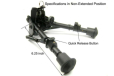 5 level 6″-9″ rifle Bipod Fore grip Metal Mount TACTICAL folding Picatinny rail  by Ade Advanced Optics