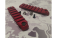 7-Slot Keymod Accessory Rails- Two Pack Red