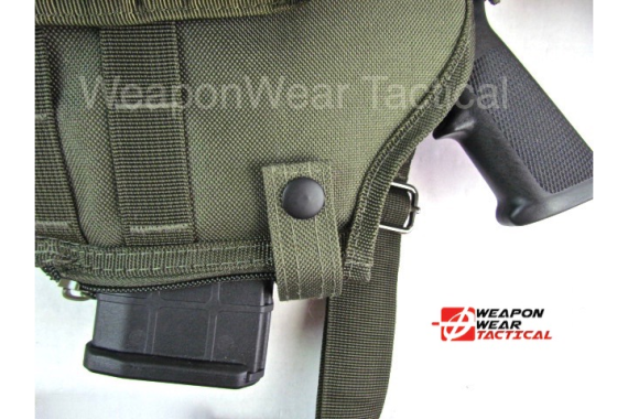 AR 15 RIFLE TACTICAL CASE SLING PISTOL & MAG POUCH INCLUDED OD Green