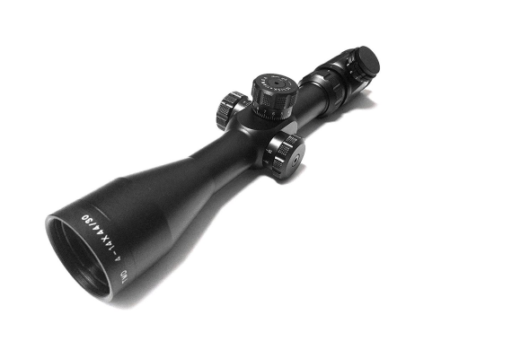 Ade Advanced Optics 4-14×44 Front Focal Plane Crusader FFP Illuminated Riflescope with Mildot Reticle