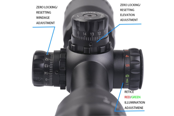 Ade Advanced Optics Anthem 3-9×32 Red&Green Illuminated AO Adjustment Duplex Reticle Zero/Locking/Resetting 1200G Shockproof