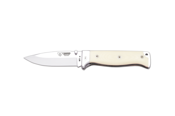 Cudeman Folding Knife with 10 cm Böhler N-695 Steel Blade & White Micarta Handle + Ballistic Nylon Sheath