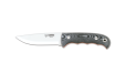 Cudeman Tactical & Survival Knife with 11 cm Molybdenum Vanadium Steel Blade & Black Micarta Handle + Black Leather Sheath