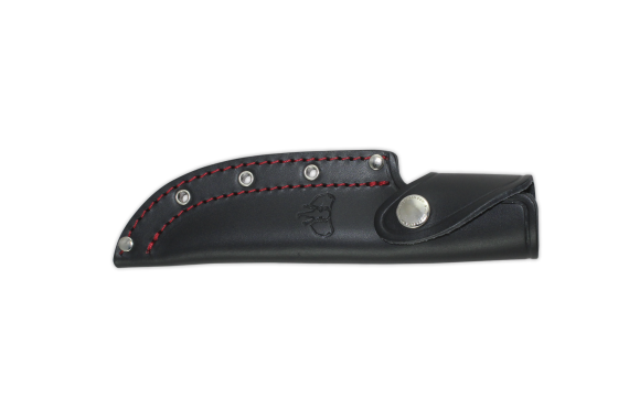 Cudeman Tactical & Survival Knife with 11 cm Molybdenum Vanadium Steel Blade & Black Micarta Handle + Black Leather Sheath