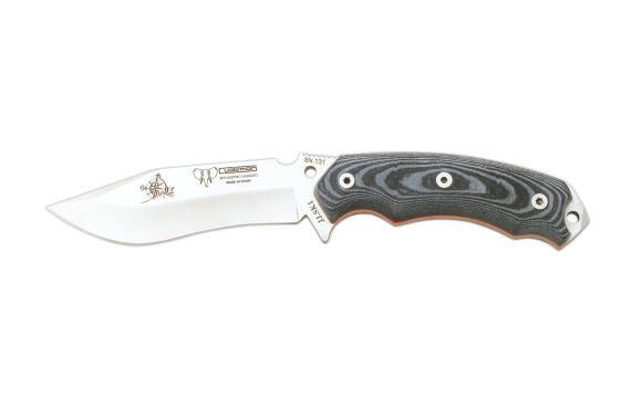 Cudeman Tactical & Survival Knife with 12 cm Molybdenum Vanadium Steel Blade & Black Micarta Handle + Black Kydex Sheath