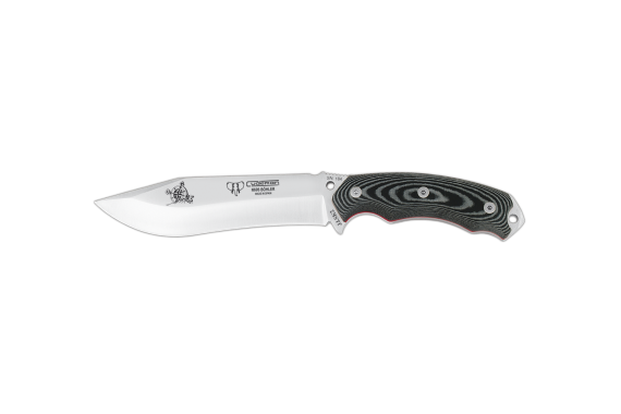 Cudeman Tactical & Survival Knife with 15.5 cm Böhler N-695 Steel Blade & Black Micarta Handle + Black Leather Sheath