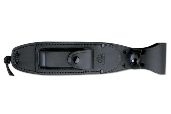 Cudeman Tactical & Survival Knife with 16 cm Molybdenum Vanadium Steel Blade & Black Micarta Handle + Black Leather Sheath