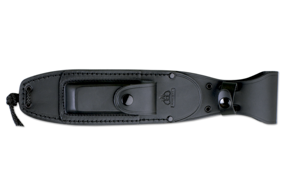 Cudeman Tactical & Survival Knife with 16 cm Molybdenum Vanadium Steel Blade & White Micarta Handle + Black Leather Sheath