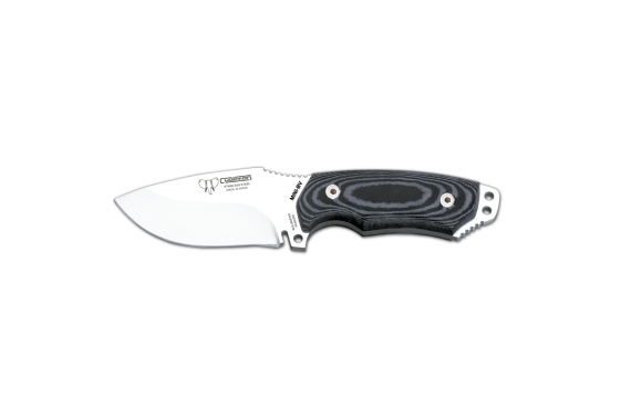 Cudeman Tactical & Survival Knife with 9 cm Molybdenum Vanadium Steel Blade & Black Micarta Handle + Black Kydex Sheath