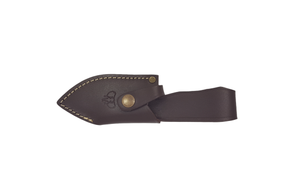 Cudeman Tactical & Survival Knife with 9 cm Molybdenum Vanadium Steel Blade & Brown Micarta Handle + Brown Leather Sheath