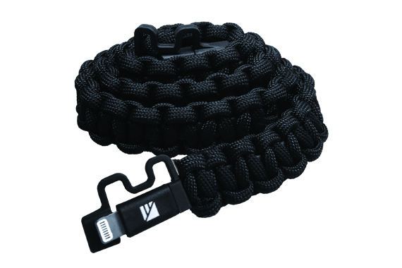 Dark Energy Survival Paracord Lightning Charging Cable-Black