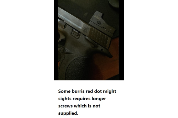 HK USP-1  Pistol Mount Plate for Sightmark, Burris Micro Red Dot Reflex Sight