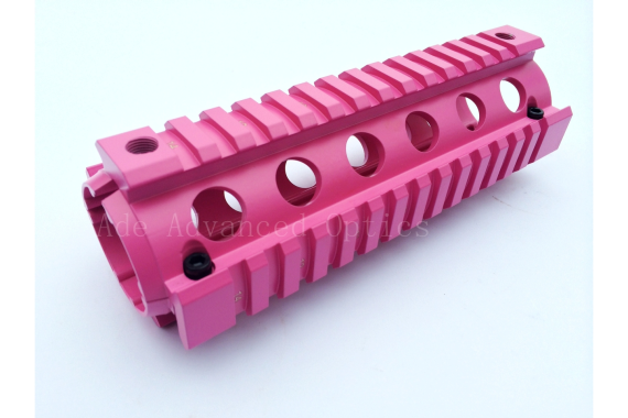 Hot Pink! 4/15 6.5″ Aluminum Carbine Quad Rail 4-weaver/picatinny Rail Aluminum Handguard