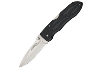 Imperial Schrade Lockback Black IMP0028CP 4 1/8" closed. 3" stainless blade