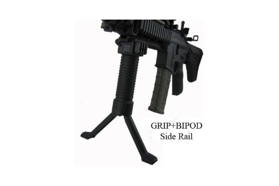 Military Tactical RIS Fore Grip w/ Bipod Pod Picattinny Weaver Rail Foregrip
