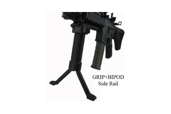 Military Tactical RIS Fore Grip w/ Bipod Pod Picattinny Weaver Rail Foregrip