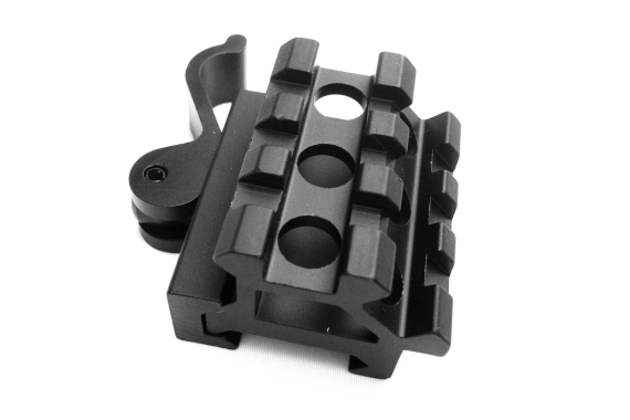 QD 3 Slot Angle Mount Quick Release Double Picatinny/Weaver Rifle See-Throu Rail