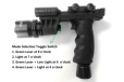 Rifle Vertical Foregrip Grip + 500 Lumen Flashlight and Green Laser Combo Sight