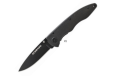 Schrade Linerlock Knife Black Stainless Steel Blade, Black Aluminium Handle