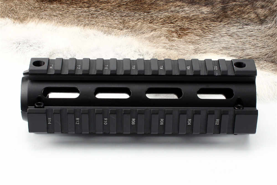 6.75"Carbine Length 2 Piece Quad Rail Handling System Black Hunting AR-15 M16