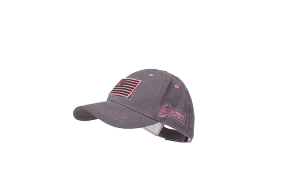 Classic Cap With Removable Flag Patch Gray/Pink
