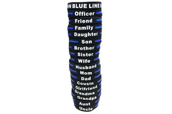 Cousin - Thin Blue Line Bracelet, 8 Inch Thin Blue Line,Cousin