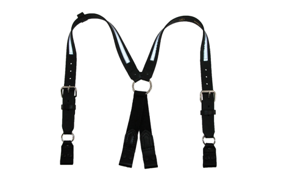 Firefighter's Suspenders, Button Attachment 2X-Long,Black,None