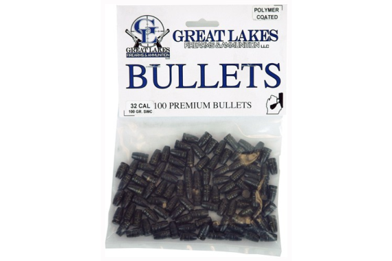 Great Lakes Bullets .32 Cal. - .313 100gr Lead-swc Poly 100ct