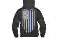 Hoodie - Honor/respect, Thin Blue Line Flag X-Large,Black