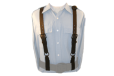 Police Leather Suspenders X-Long,Plain