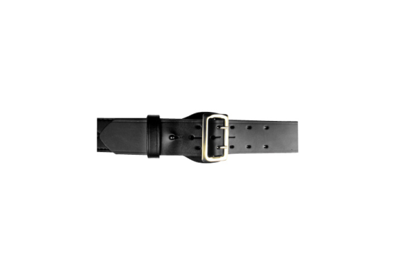 Sam Browne Duty Belt, Fully Lined, 2 1/4 Wide 60,Black,Nickel,Basket Weave