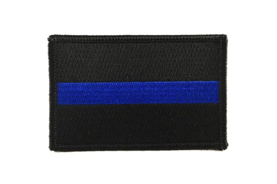 Subdued Thin Blue Line American Flag Patch - Multiple Styles, 2.5 X 3.5 Inches Thin Blue Line,Velcro,Regular